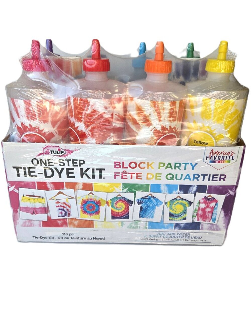 Tulip One-Step Tie-Dye Kit Block Party 116 Pc 8 Color Craft Set NEW